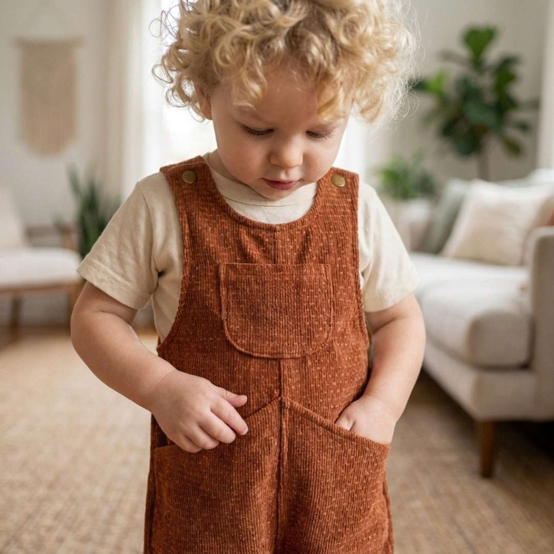Kids Overalls Sewing Pattern, Beginner Baby And Toddler Pattern