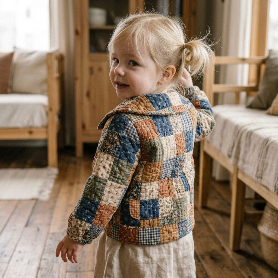 Kids Quilted Jacket Pattern, Beginner Toddler Coat Sewing Pattern