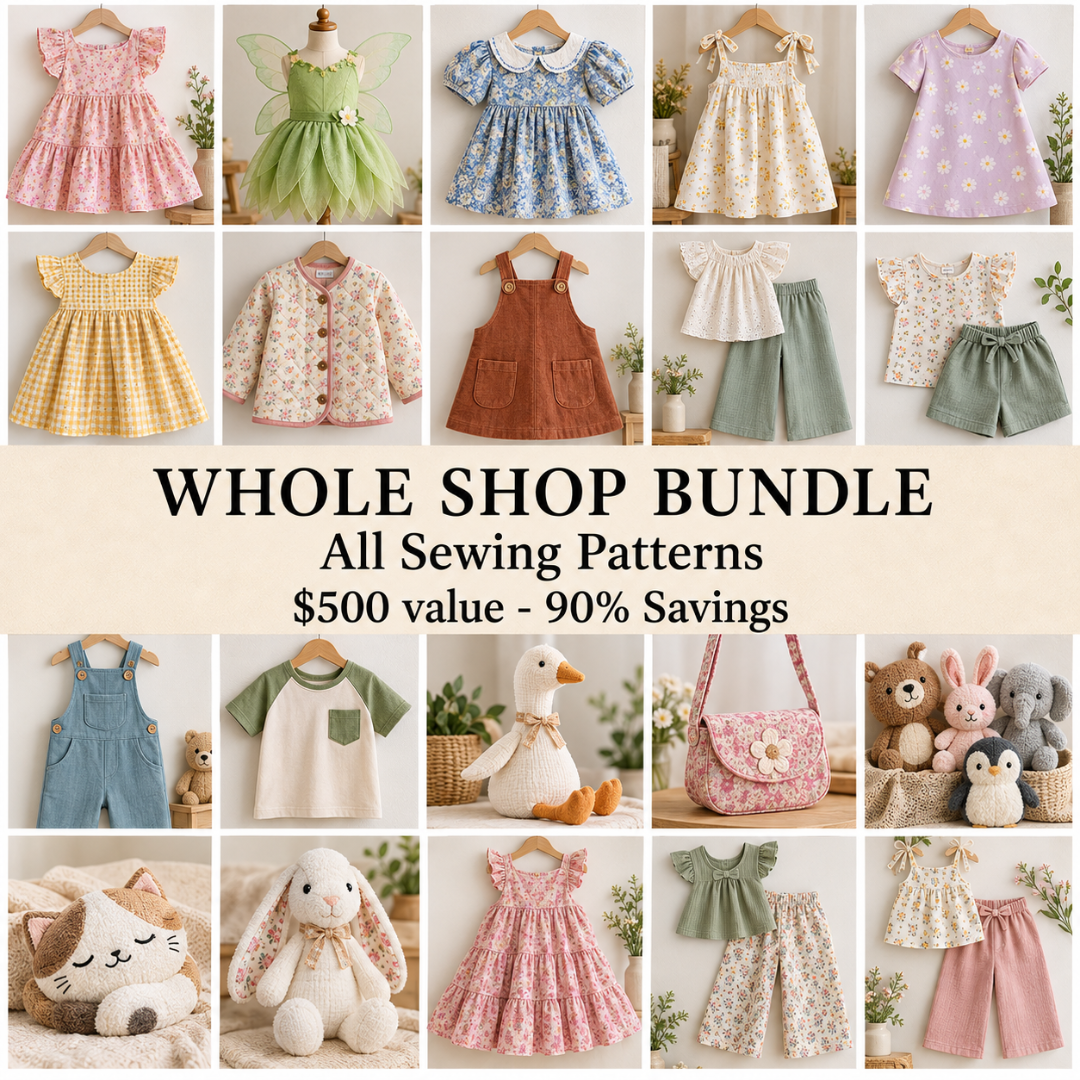 Whole Shop Bundle, All Sewing Patterns, Lifetime Acces, Future Patterns Included, Instant Access
